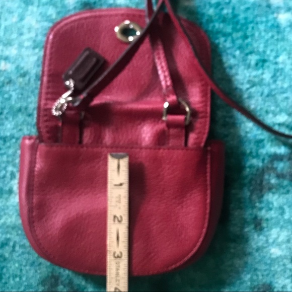 Coach red purse park MINI crossbody leather - Picture 4 of 8